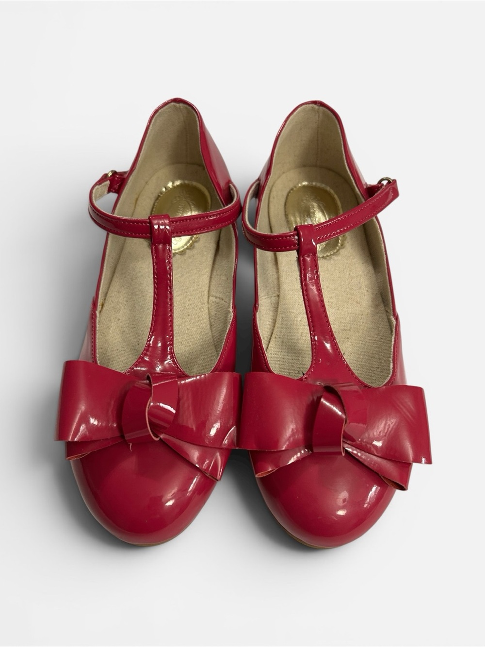 Joyfolie Hot Pink Patent Leather T-Strap Mary Jane Girls Shoes, sz 5